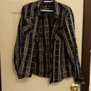 Black, grey and white sweater